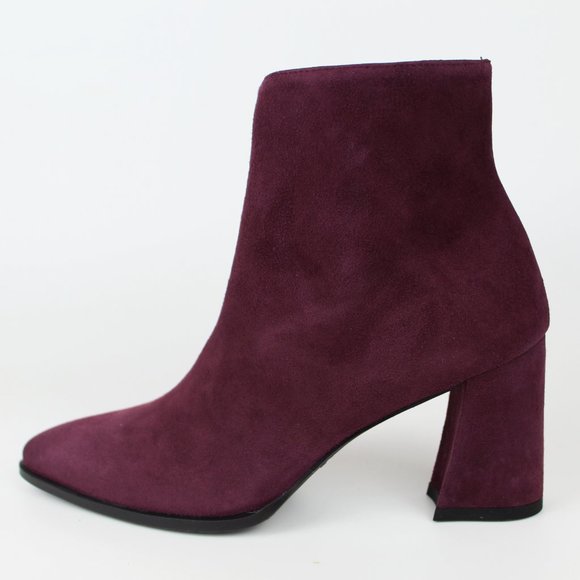 NEW Stuart Weitzman Suede Ankle Boots - Block Heel for Fall Work or Weekend - Picture 1 of 14